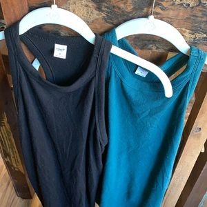 Maternity active wear Old Navy racer back tank tops. Lot of two, size XS)
